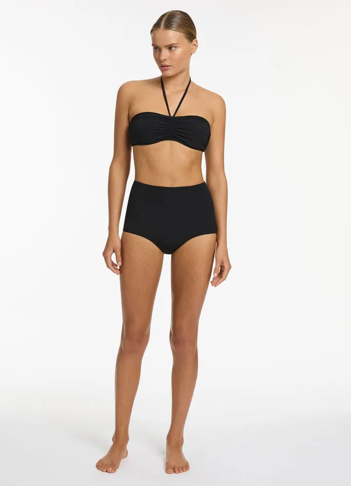 Jetset High Waist Boyleg Bikini Bottom Black Women JETS Australia High Waist Bikini Bottoms