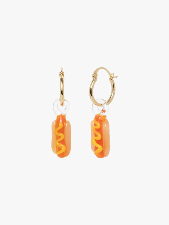 Jewelry Lisa Says Gah Women Hot Dog Hoops Brown