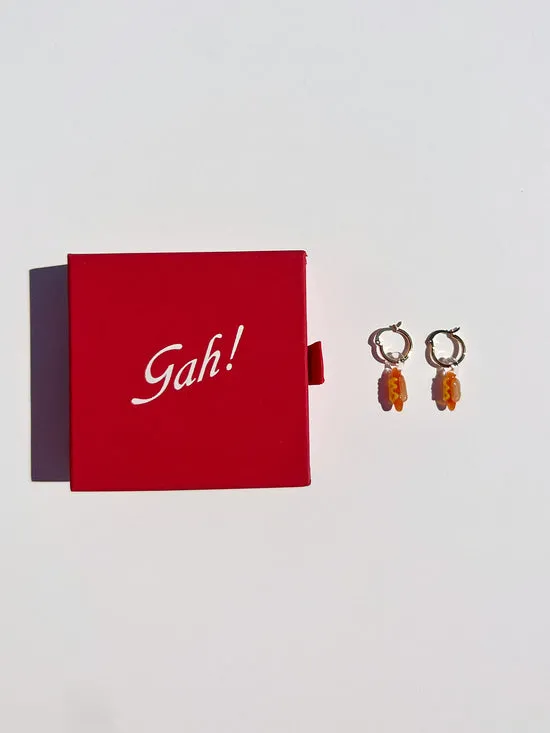 Jewelry Lisa Says Gah Women Hot Dog Hoops Brown