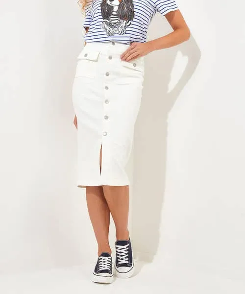 Joebrowns Denim Midi Skirt Ecru Apparel Skirts Joebrowns Denim Midi Skirt Ecru Apparel Skirts