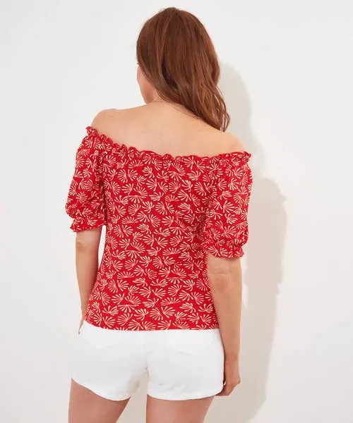 Joebrowns Summer Sands Boho Top Red Apparel Tops Tunics and Blouses