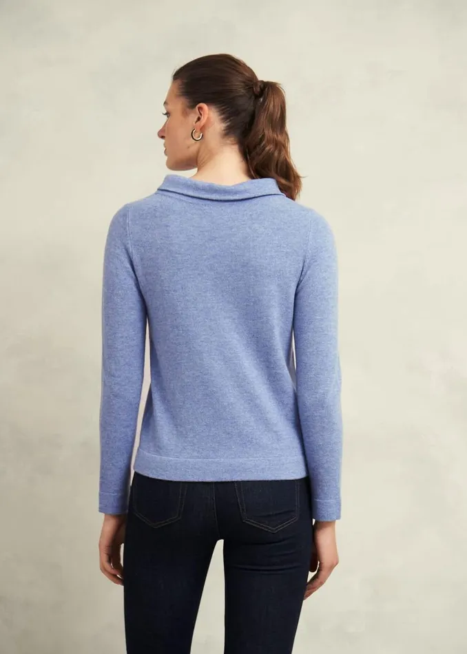 Jumpers and Cardigans Women HOBBS Audrey Wool Cashmere Jumper Blue Marl