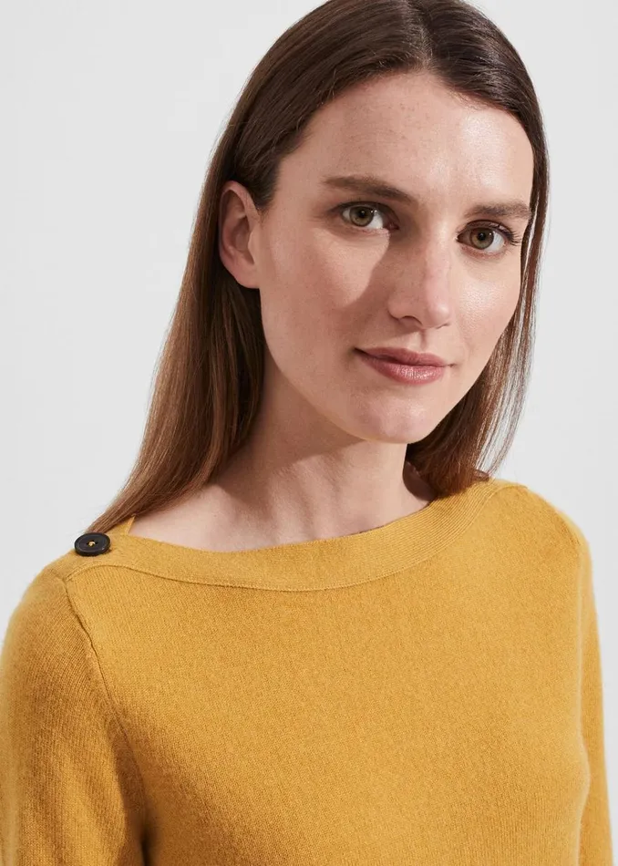 Jumpers and Cardigans Women HOBBS Brinley Wool Cashmere Jumper Golden Yellow