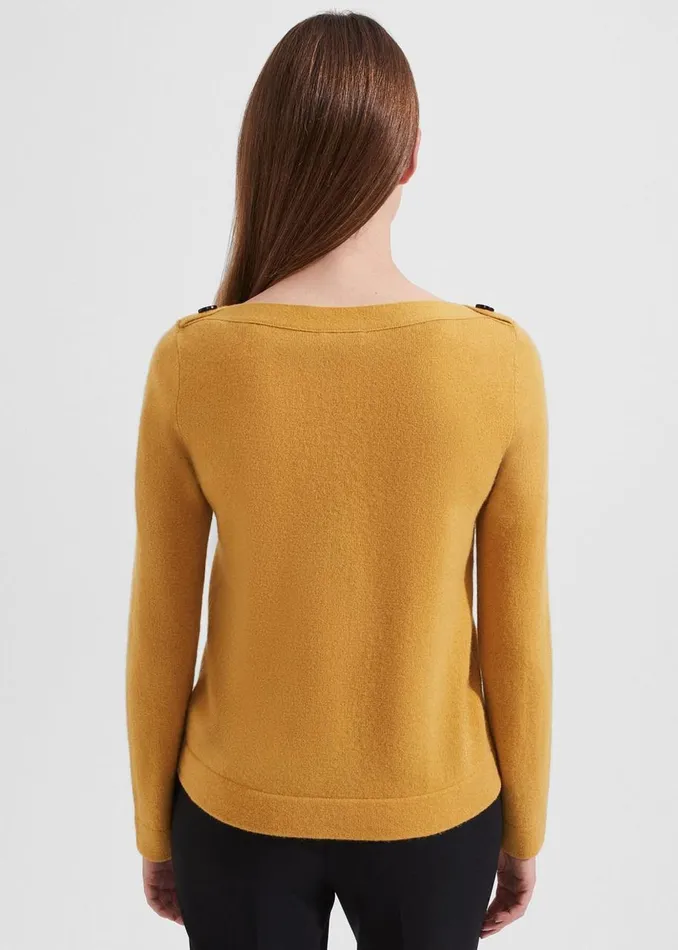 Jumpers and Cardigans Women HOBBS Brinley Wool Cashmere Jumper Golden Yellow