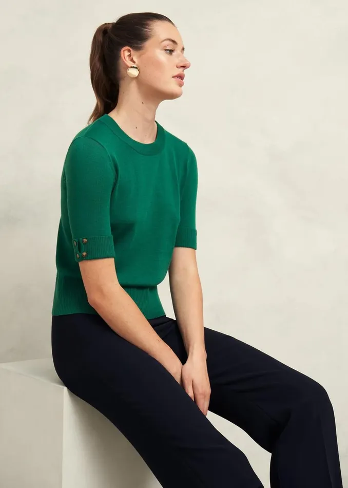Jumpers and Cardigans Women HOBBS Leanne Jumper With Wool Agate Green