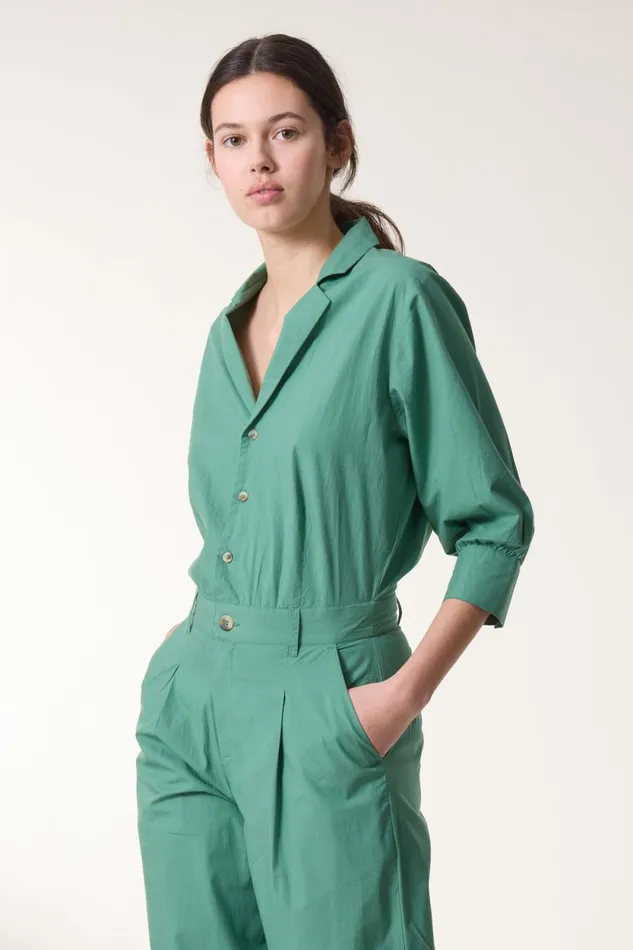 Jumpsuits Women Leon and Harper Combinaison Ortense Pl2 Grass