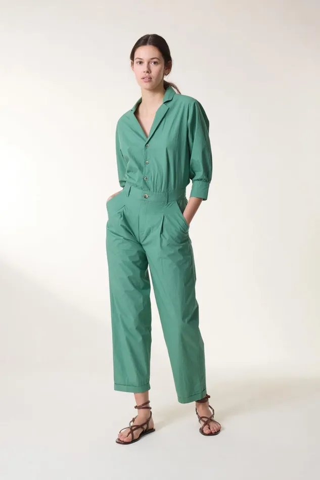 Jumpsuits Women Leon and Harper Combinaison Ortense Pl2 Grass