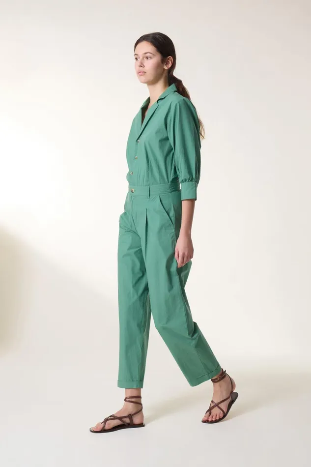Jumpsuits Women Leon and Harper Combinaison Ortense Pl2 Grass
