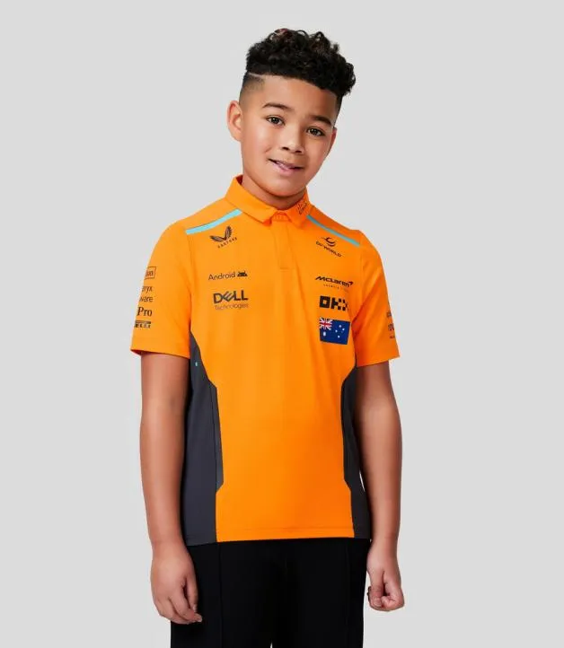 Junior Castore Junior McLaren Official Teamwear Polo Shirt Oscar Piastri Formula 1