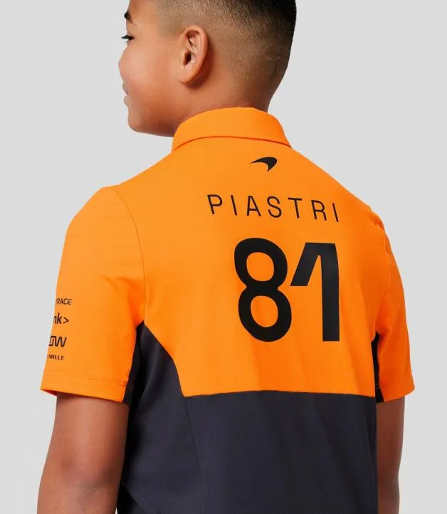 Junior Castore Junior McLaren Official Teamwear Polo Shirt Oscar Piastri Formula 1