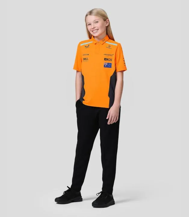 Junior Castore Junior McLaren Official Teamwear Polo Shirt Oscar Piastri Formula 1