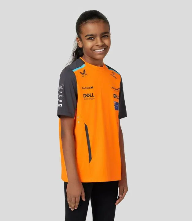 Junior Castore Junior McLaren Official Teamwear Set Up TShirt Oscar Piastri Formula 1 8211 PapayaPhantom