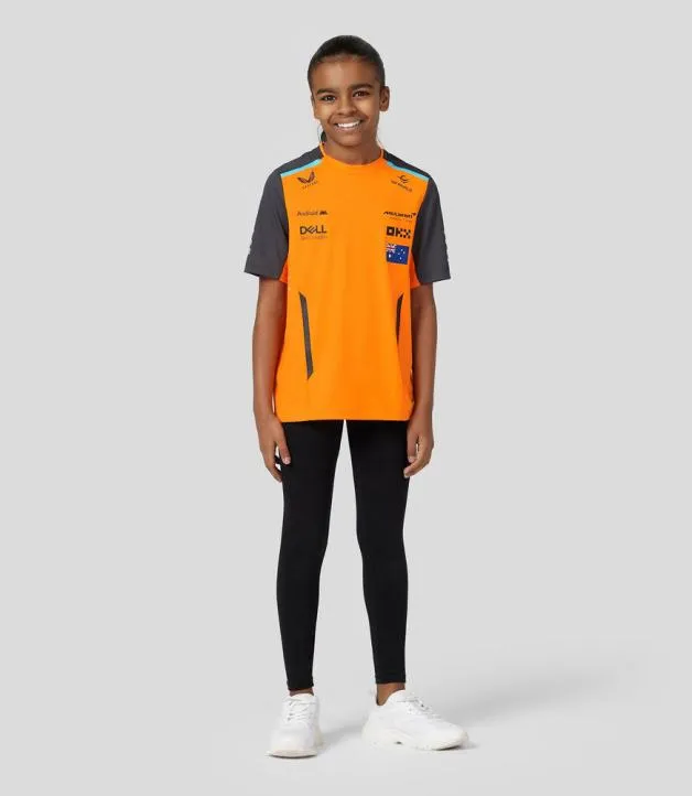 Junior Castore Junior McLaren Official Teamwear Set Up TShirt Oscar Piastri Formula 1 8211 PapayaPhantom