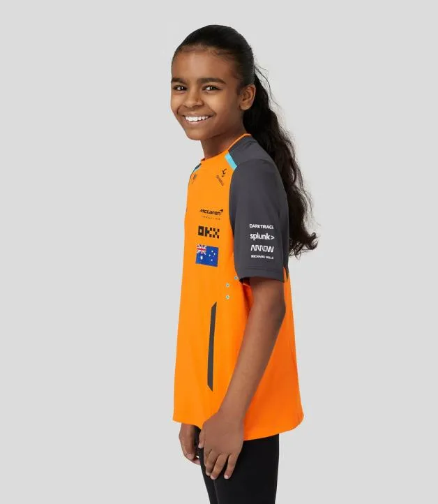 Junior Castore Junior McLaren Official Teamwear Set Up TShirt Oscar Piastri Formula 1 8211 PapayaPhantom