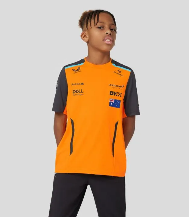 Junior Castore Junior McLaren Official Teamwear Set Up TShirt Oscar Piastri Formula 1 8211 PapayaPhantom
