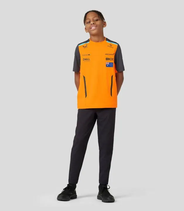 Junior Castore Junior McLaren Official Teamwear Set Up TShirt Oscar Piastri Formula 1 8211 PapayaPhantom