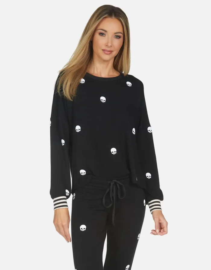 Kiara Mini Skulls Black Women039s Lauren Moshi Long Sleeve