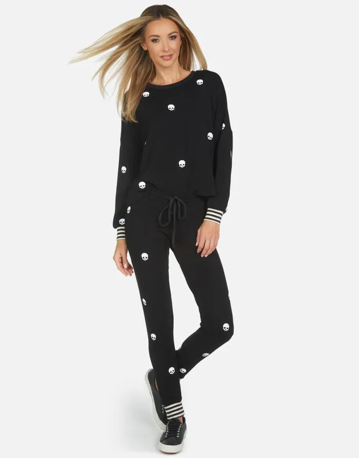 Kiara Mini Skulls Black Women039s Lauren Moshi Long Sleeve