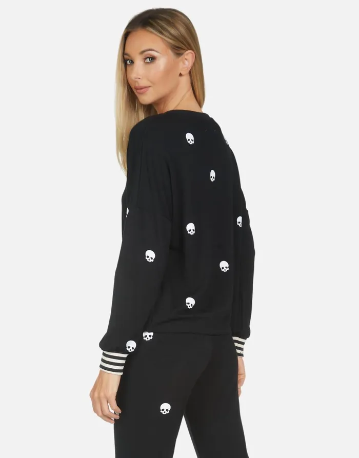 Kiara Mini Skulls Black Women039s Lauren Moshi Long Sleeve