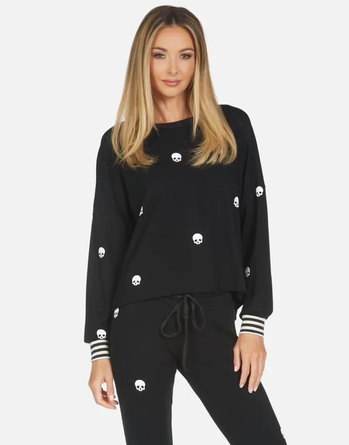 Kiara Mini Skulls Black Women039s Lauren Moshi Long Sleeve