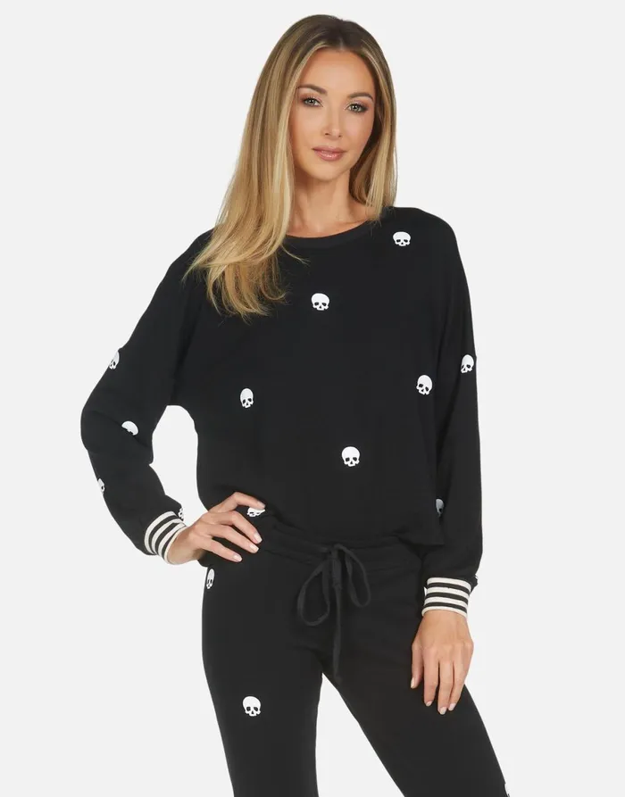 Kiara Mini Skulls Black Women039s Lauren Moshi Long Sleeve