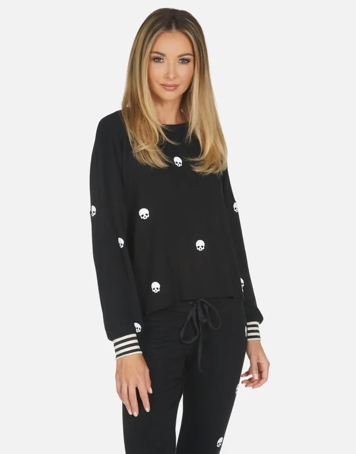Kiara Mini Skulls Black Women039s Lauren Moshi Long Sleeve