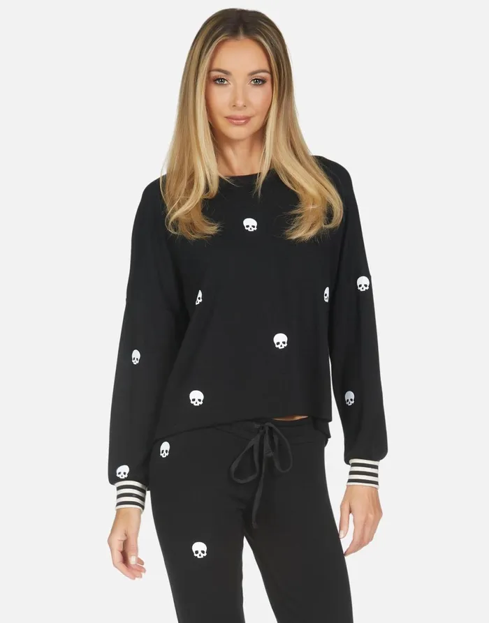 Kiara Mini Skulls Black Women039s Lauren Moshi Long Sleeve