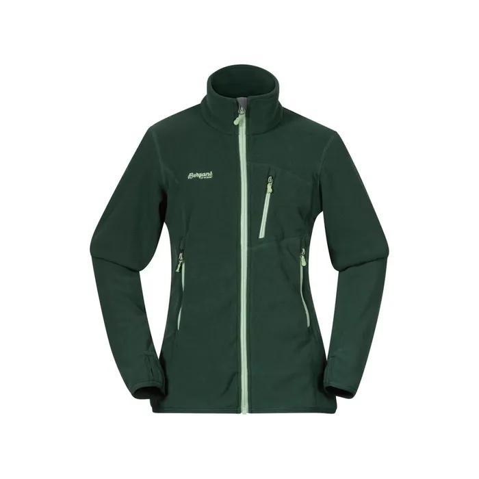 Kids Bergans Of Norway Midlayers Runde Youth Girl Jacket Duke Green