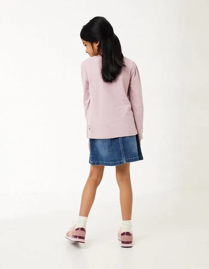 Kids FatFace Kids039 Sale Winter Owl Long Sleeve TShirt Lilac