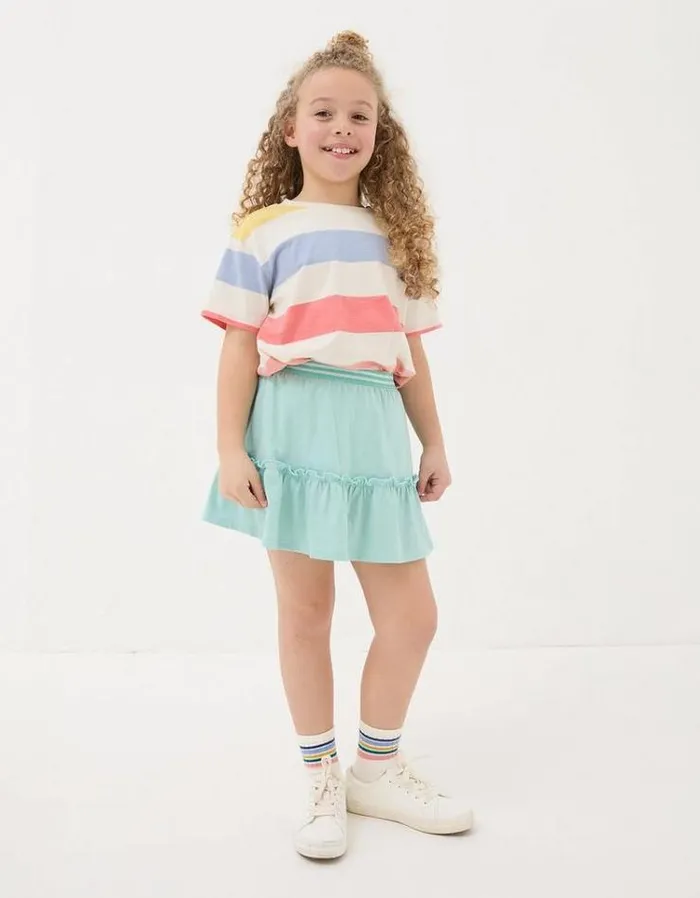 Kids FatFace Shorts Jersey Skort Mint Green