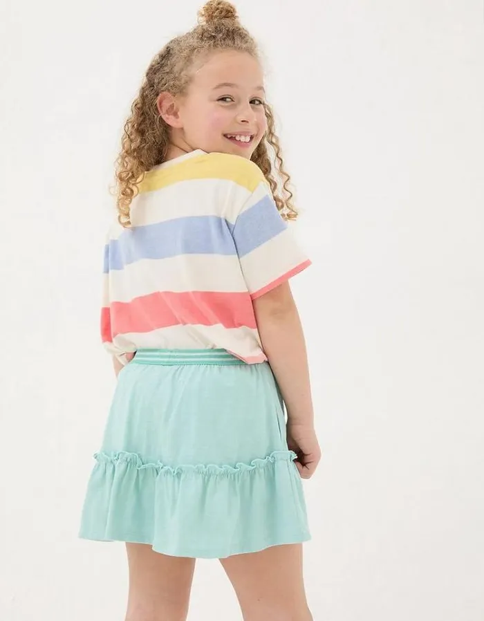 Kids FatFace Shorts Jersey Skort Mint Green