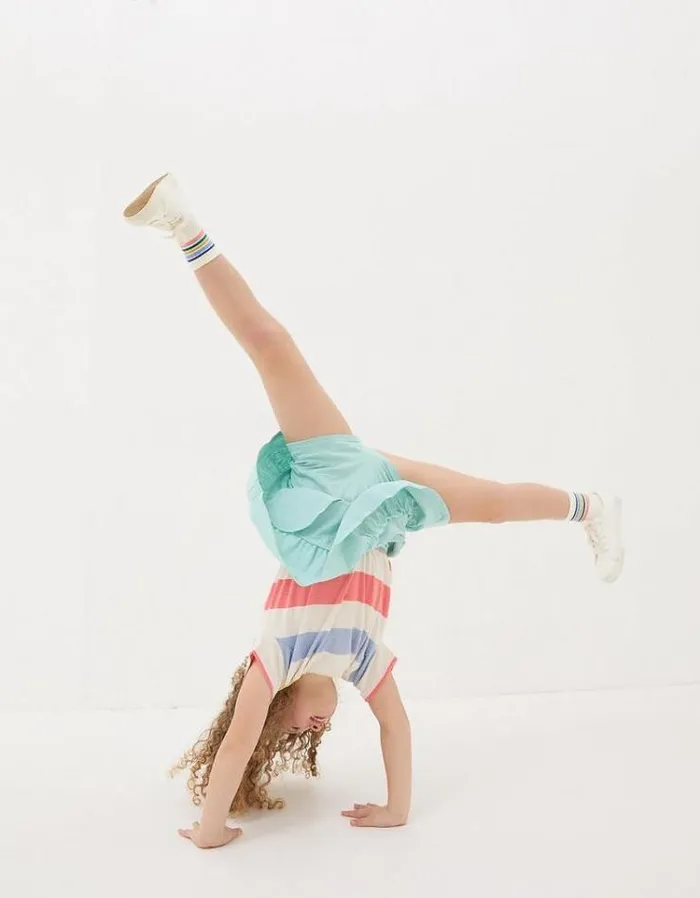 Kids FatFace Shorts Jersey Skort Mint Green