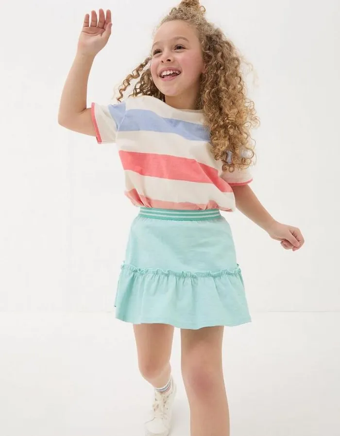 Kids FatFace Shorts Jersey Skort Mint Green