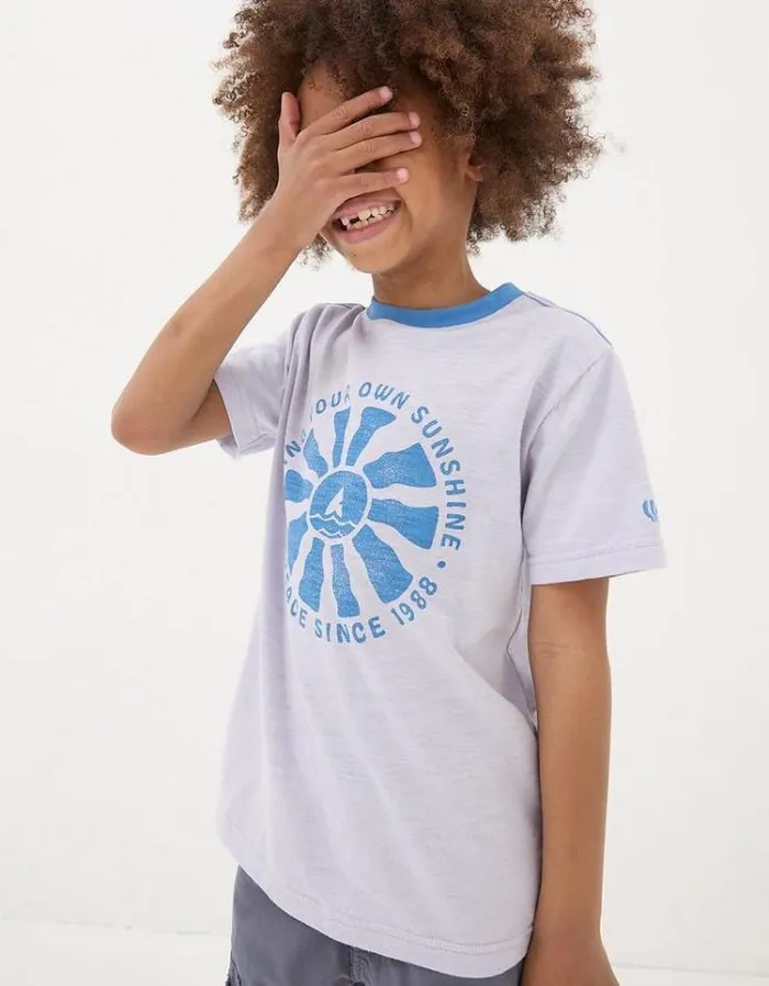 Kids FatFace TShirts and Polos Sunshine Graphic TShirt Lilac