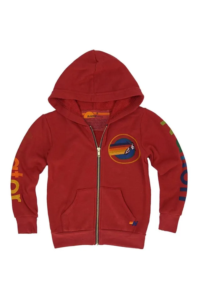 Kids Kids Collection Aviator Nation KID039S AVIATOR NATION ZIP HOODIE 8211 RED