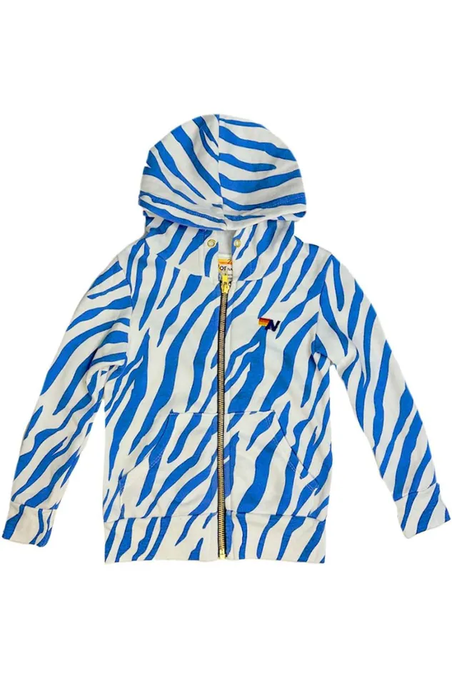 Kids Kids Collection Aviator Nation KID039S TIGER ZIP HOODIE 8211 BLUE TIGER