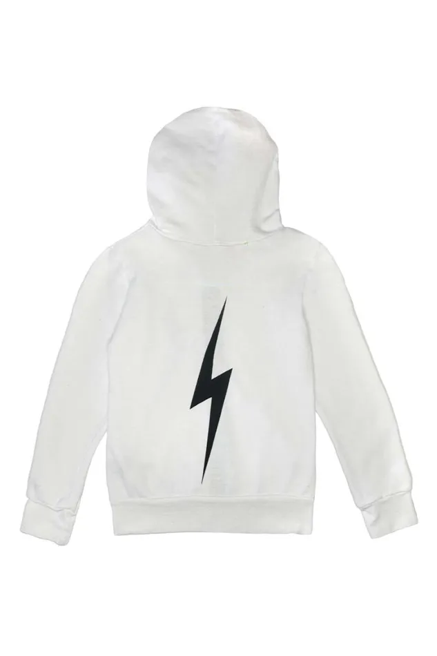 Kids Kids Collection Aviator Nation KIDS BOLT PRINT ZIP HOODIE 8211 WHITE Kids Kids Collection Aviator Nation KIDS BOLT PRINT ZIP HOODIE 8211 WHITE