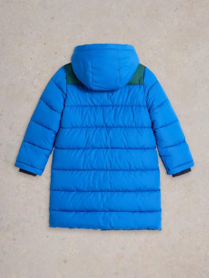 Kids Kids Long Puffer Coat Bright Blue White Stuff Coats Kids Kids Long Puffer Coat Bright Blue White Stuff Coats