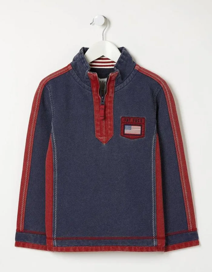 KidsMen FatFace Sweatshirts and Hoodies Mini US Airlie Sweatshirt Navy