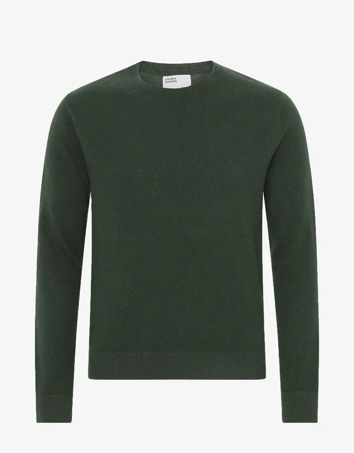 Knit Sweaters Colorfulstandard Men Light Merino Wool Crew 8211 Emerald Green