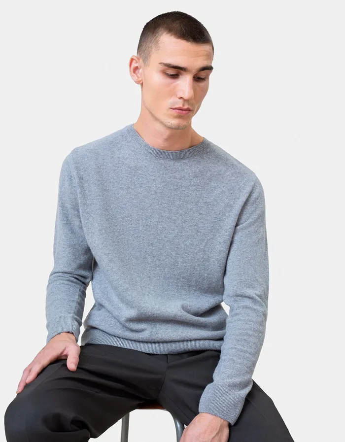 Knit Sweaters Colorfulstandard Men Light Merino Wool Crew 8211 Emerald Green