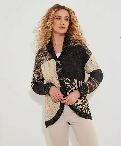 Knitwear and Cardigans Apparel Cosy Days Cutabout Cardigan Black Joebrowns