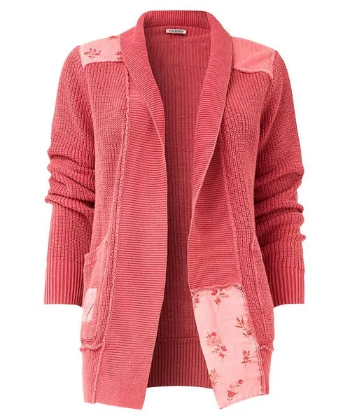 Knitwear and Cardigans Apparel Joebrowns Perfect Patchwork Cardigan Pink