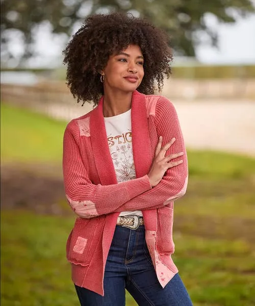 Knitwear and Cardigans Apparel Joebrowns Perfect Patchwork Cardigan Pink