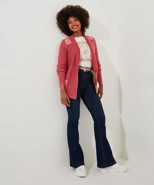 Knitwear and Cardigans Apparel Joebrowns Perfect Patchwork Cardigan Pink