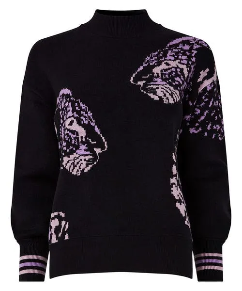 Knitwear and Cardigans Joebrowns Apparel Darcie Leopard Jumper Black