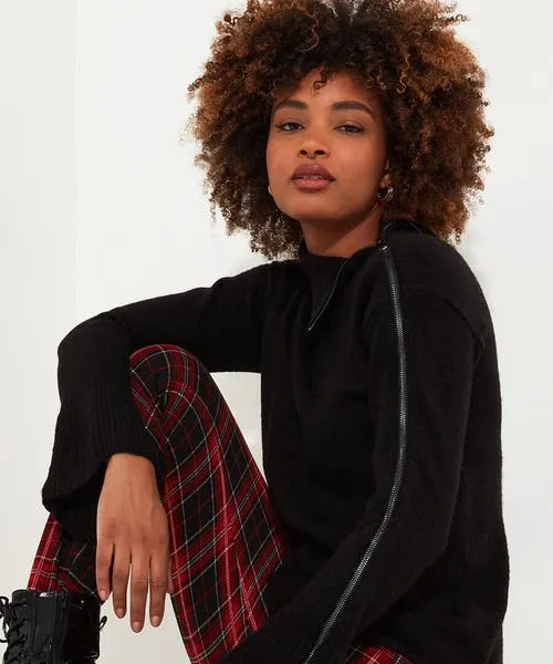Knitwear and Cardigans Joebrowns Apparel Roxie Zip Jumper Black Knitwear and Cardigans Joebrowns Apparel Roxie Zip Jumper Black