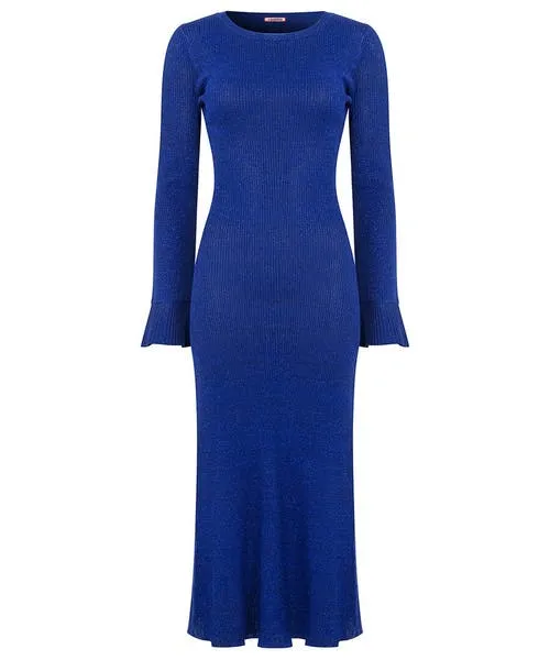 Knitwear and Cardigans Winter Sparkle Rib Knit Dress Blue Joebrowns Apparel Knitwear and Cardigans Winter Sparkle Rib Knit Dress Blue Joebrowns Apparel