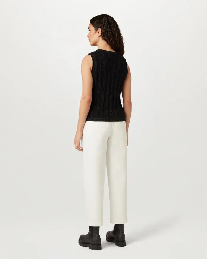 Knitwear and Jumpers Women Belstaff Anchor Sleeveless Vest Washed Black Knitwear and Jumpers Women Belstaff Anchor Sleeveless Vest Washed Black