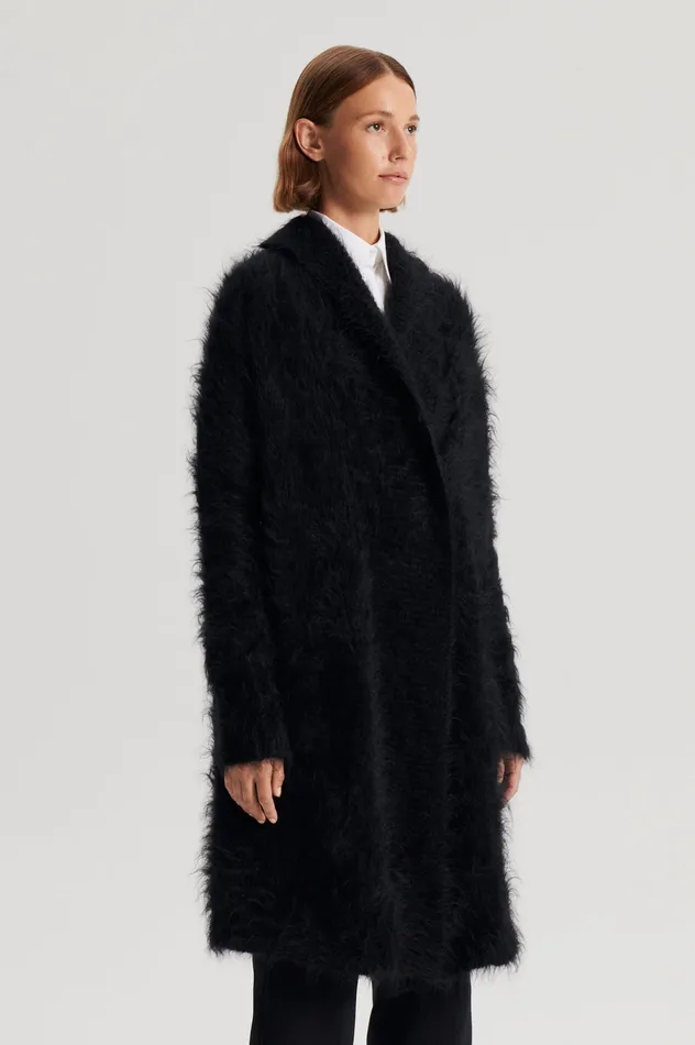 Knitwear BRUSHED MOHAIR CARDIGAN 3 BLACK Scanlan Theodore Women Knitwear BRUSHED MOHAIR CARDIGAN 3 BLACK Scanlan Theodore Women